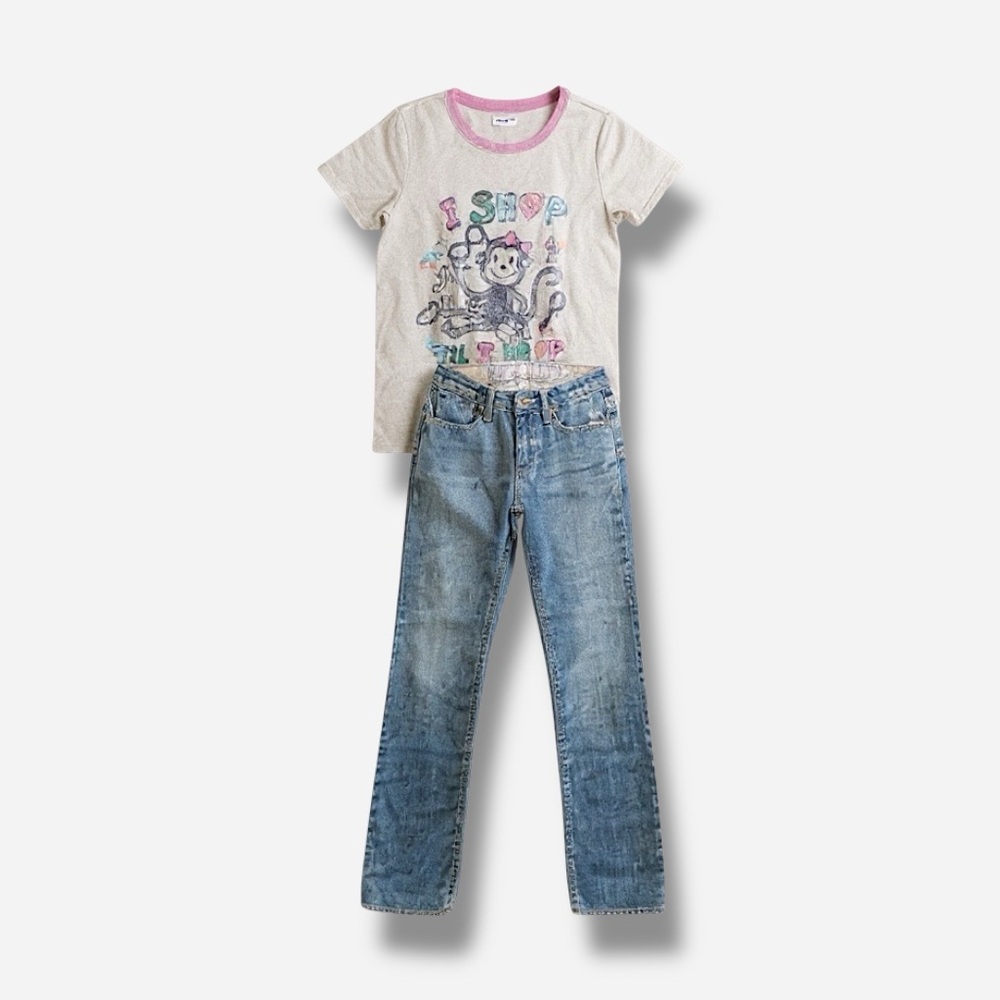 🌸New🌸 Girl 2pc T-shirt Jeans Lot Gap Sz 12 NWT